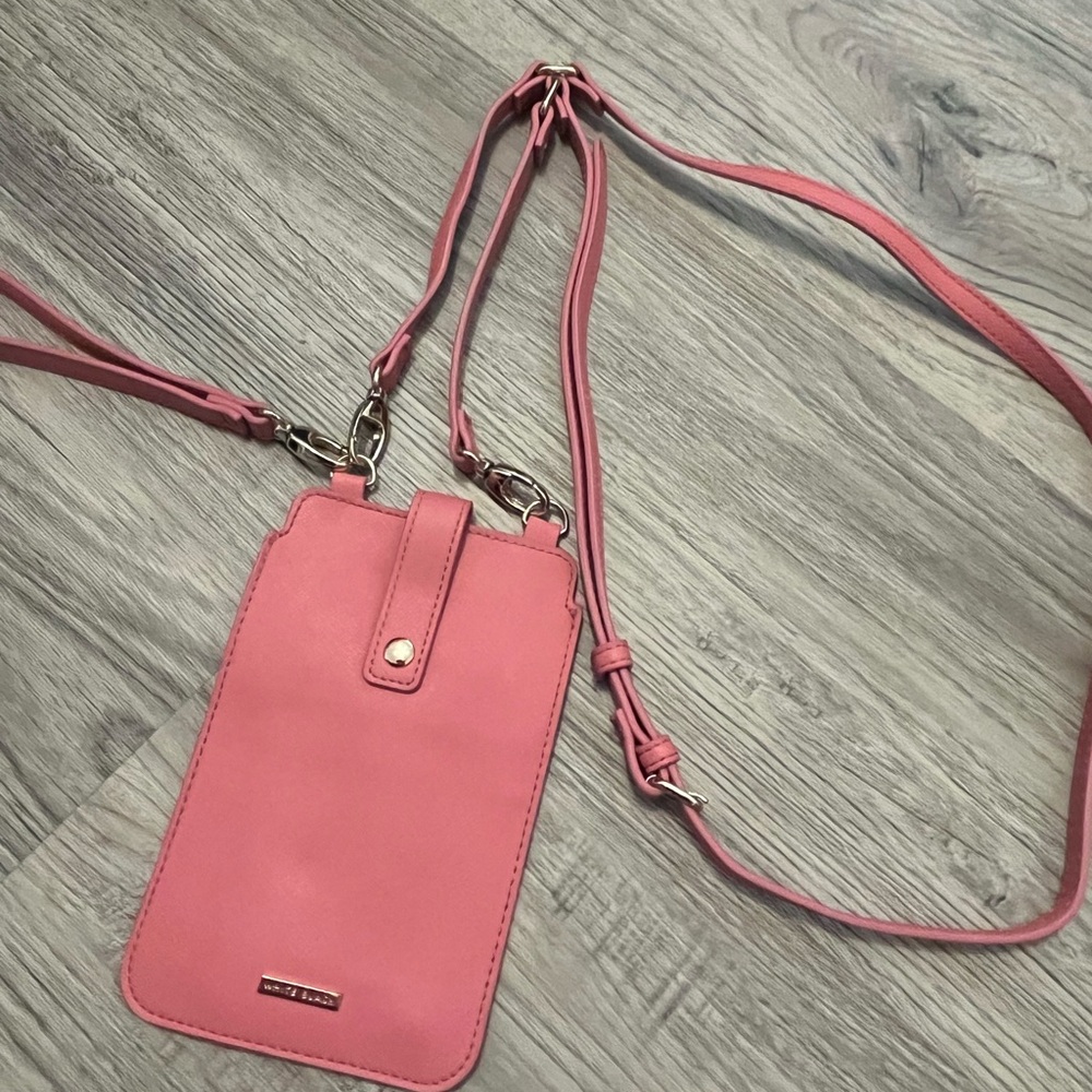 White House Black Market Pink Crossbody Wallet